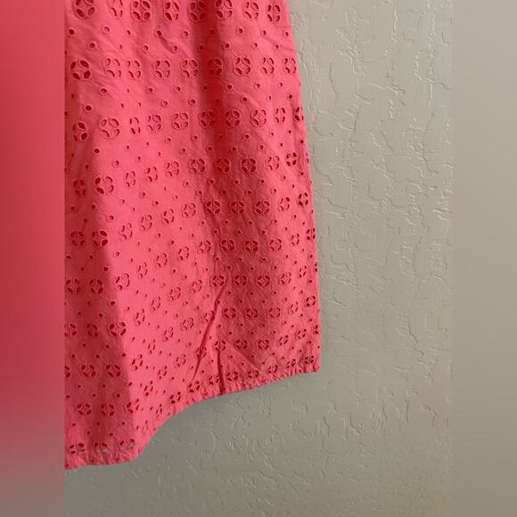 New J. Crew Coral Pink Eyelet Lace Sweetheart Strapless Dress 2 - Picture 3 of 6